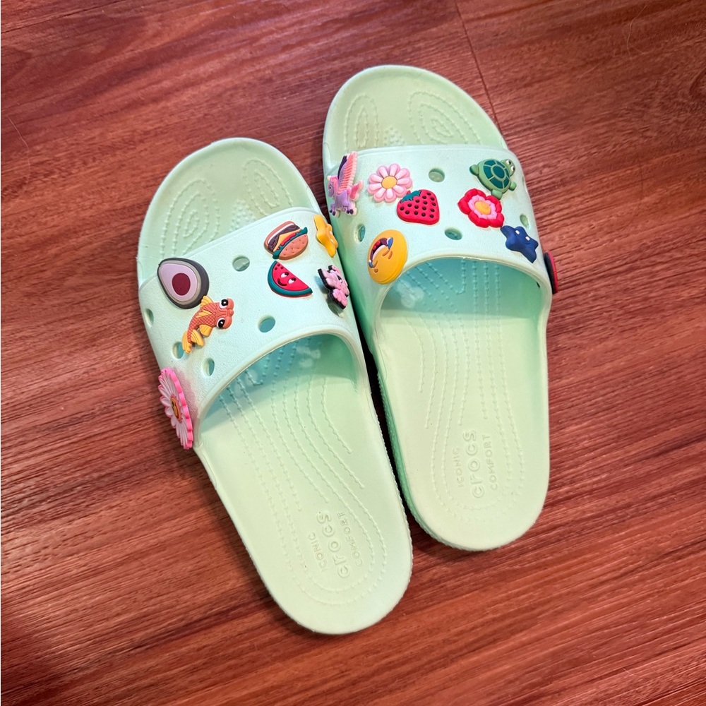 Womens’ Crocs Seafoam Green Classic Slides - Size 8